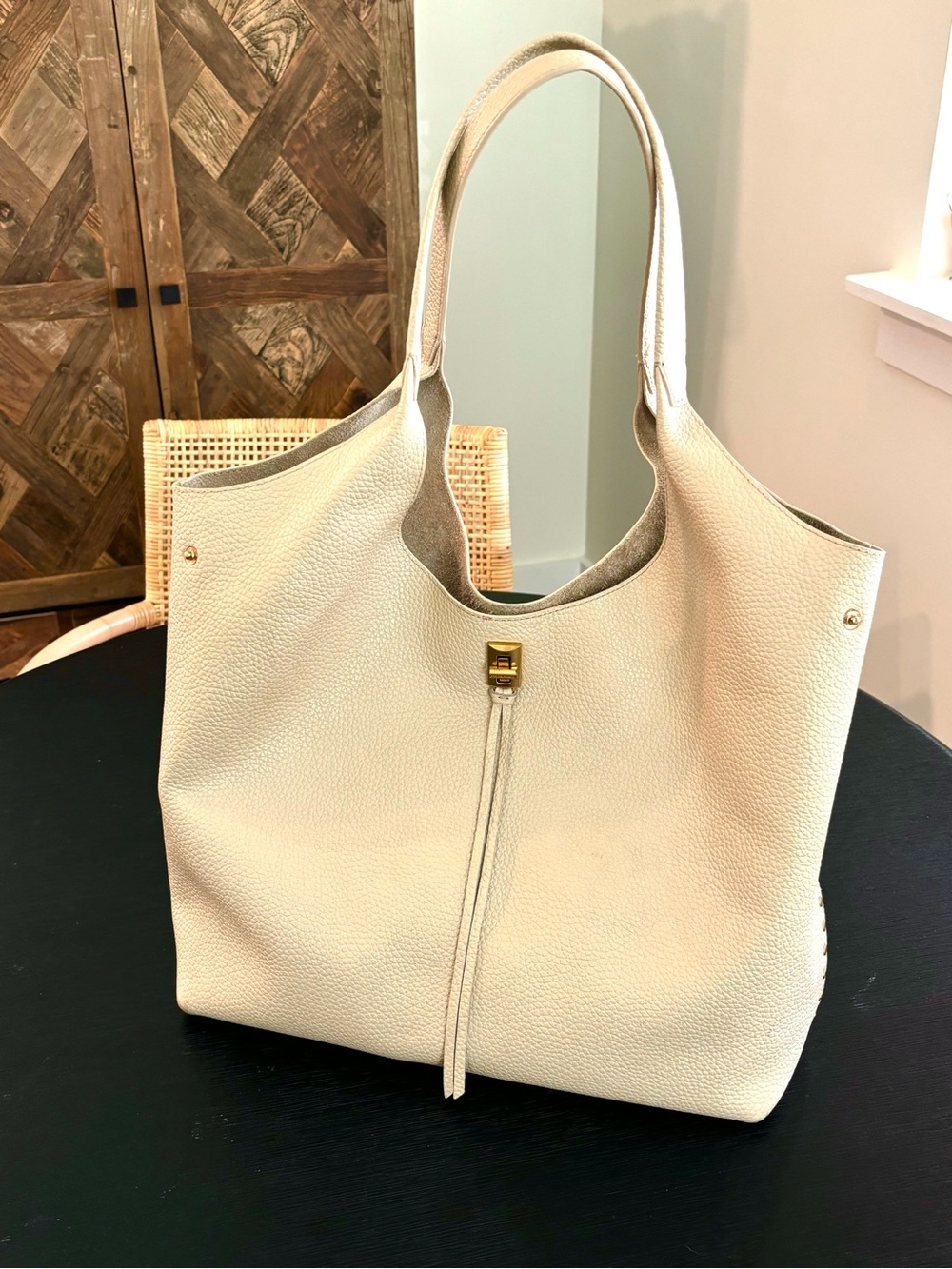 Rebecca Minkoff Pebbled Leather purse with Gold Accent